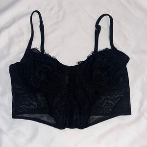 Hollister Corset Bustier Lace/Mesh Top